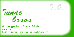 tunde orsos business card